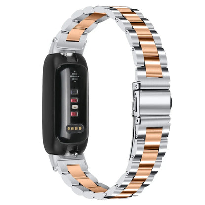 Fitbit Inspire 3 Stainless Steel Link Bracelet Band, Solid & Two-Tone