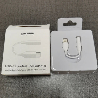 For Samsung Type C 3.5 Jack Earphone Cable USB C to 3.5mm AUX Headphones Adapter Galaxy S24 S23 S22 S21 S20 Z Flip Fold 6 5 4 3