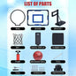 Basketball Hoop Wall Mounted, Over Door Indoor Outdoor Hoop Set with