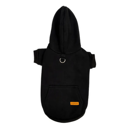 Winter Dog Clothes for Small Dogs Warm Fleece-Lined Hoodie Cozy Cotton Pullover Sweater Puppy Cute Pet Outfits for Cold Weather