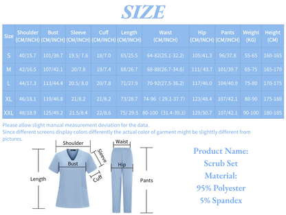 1pc Solid Color Scrubs Pants