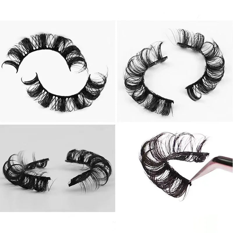 Simple Application Dramatic Russian 3D Mink Strip Lashes 10 Pairs Fake Eyelashes For Makeup Newbies & Vendors