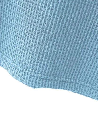 Cool Breeze Men’s Summer Ice Silk Lapel Pocket Polo Shirt