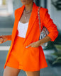 Elegant Two Piece Blazer Suit Sets Women OL Office Sets Slim Cardigan