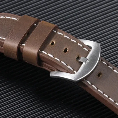 Suunto Race, Vertical & 9 Peak Leather Band with Stitching Options