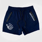 Men's Quick Dry Side Printed Shorts Double Zipper Pocket Side Design Running Basketball Training Fitness Shorts Summer