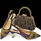 Women's Shoes and Bag Set with Rhinestone ED129