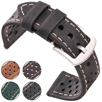 Suunto Race, Vertical & 9 Peak Perforated Leather Rally Band