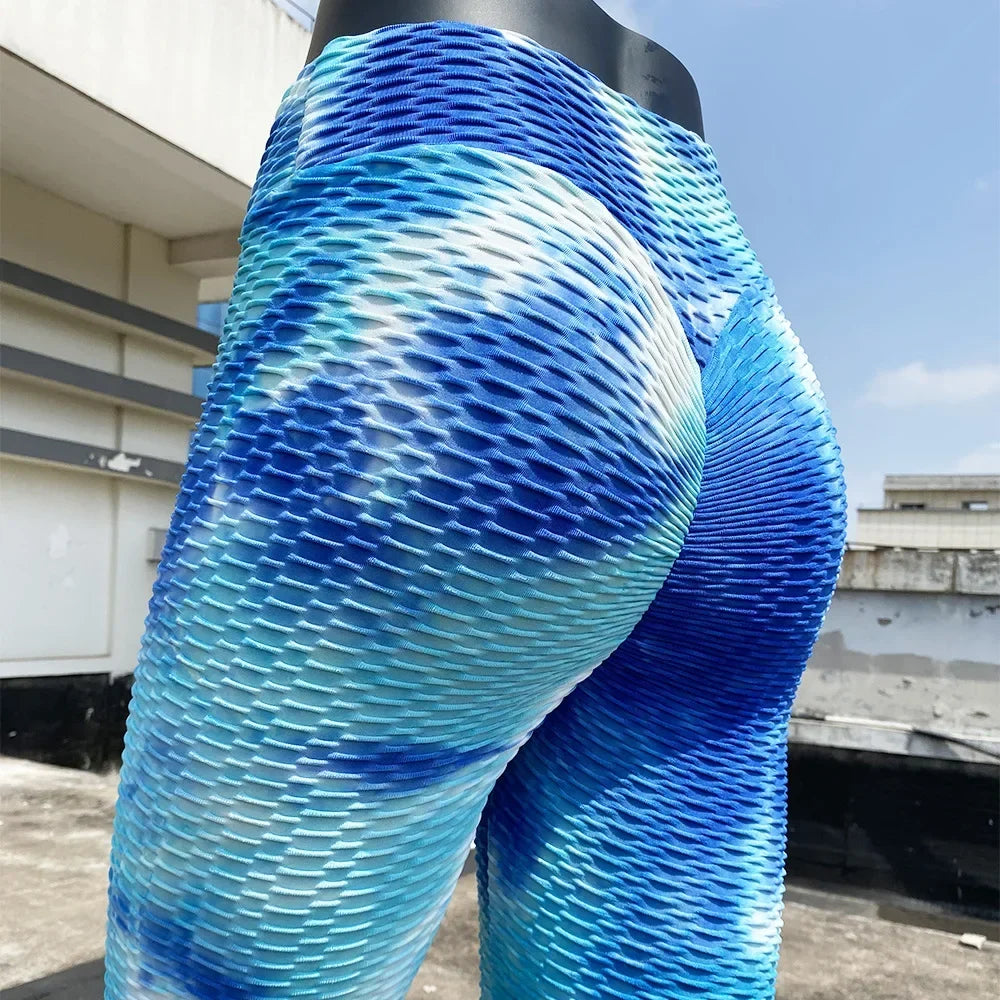 Yoga Clothes Pants Jacquard Peach Hip Tie Dye Women's Gym Legging Sport Outfit for Woman Yoga Wear Leggings Sport Women Fitness