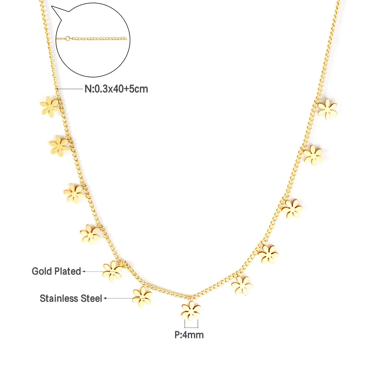 LUXUKISSKIDS Sweet Multicolor Drip-Oil Beads Necklace Women's Bohemia Stylish Clavicle Choker Simple Chain Collier Steel Jewelry