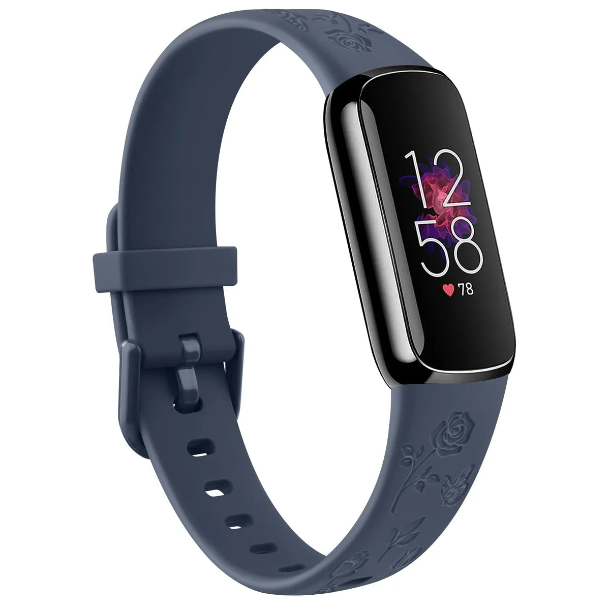 Fitbit Luxe Floral Engraved Band, Soft TPU