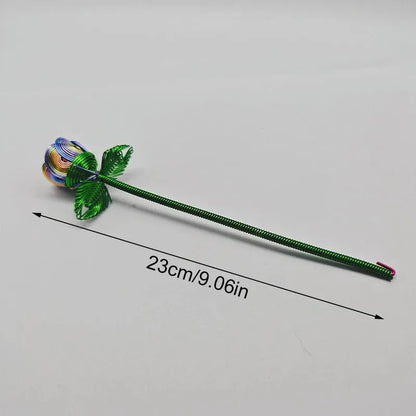 Aluminum Wire Eternal Rose Decoration (1 Piece) - Creative Eternal Love Artificial Flower DIY For Valentine's Day Wedding