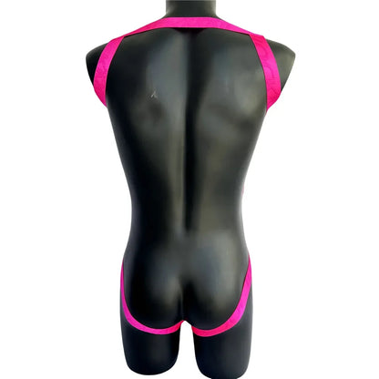 Sexy Lingerie Man Harness Chest Bodysuit Fetish Men Hollow Out Bondage Jockstrap Gay Underwear Men's Jumpsuit Ring Strap Fun