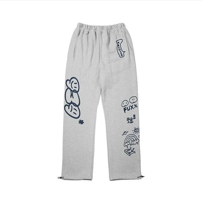 Y2K Vintage Letter Print Street Sweatpants