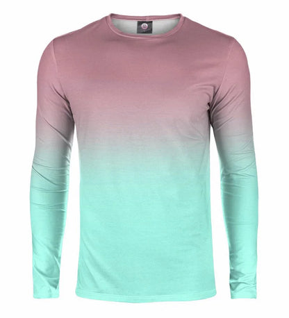 Spring and Autumn Fashion Long Sleeve Men's Abstract 3D Striped Gradient Solid Color Printing Loose Casual Hoodie