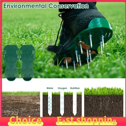 New Model Lawn Aerator Shoes Manual Lawn Aerator with Spike Adjustable