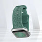 Apple Watch Engraved Silicone Band, Ornamental or Leopard
