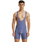 TAUWELL Men's Bodybuilding Tank Tops Jumpsuit Fitness Bodysuit Wrestling Singlet Men One-piece Vest Shapers