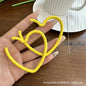 Simple Big Round Star Heart Hoop Earrings For Women Geometric Plastic Exaggerated Earring Hyperbole Trendy Ring Earrings Jewelry