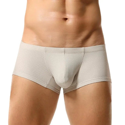 TAUWELL New Men's Boxers Mesh Breathable Sexy Underwear Boxershorts Low Waist Underpants Male Panties Boxer