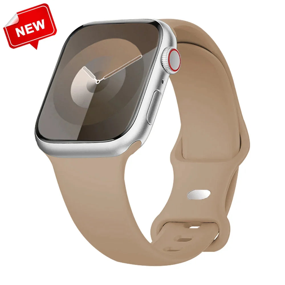 Silicone Watch Strap for Apple Watch, Replacement Bracelet Correa, 40/41/42/44/45/46/49mm, Compatible iWatch Series SE 7 8 9 10 11 Ultra 2 Ultra 3