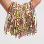5pcs Fashion Colorful Acrylic Crystal Rhinestone Elastic Bracelet for