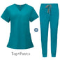 Unisex V-Neck Scrub Set with Jogger Pants