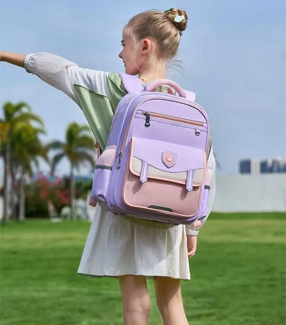 Sun Eight Orthopedic School Bag Grade 3-6 Primary Student Shoulder Backpack Large Capacity Light Water Proof Mochilas Escloares