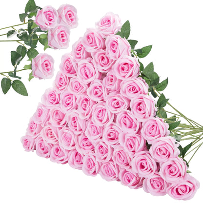 18-300pcs Artificial Rose Flowers Velvet Red Roses Artificial Flowers