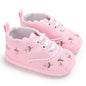 0-18m Baby Shoes Infant Pre-Walker Shoes, Cute Pink Theme Casual Flat