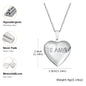Vnox Never Fade Silver Color Stainless Steel Women Locket Pendant, Openable Heart Pendant Necklaces, Life Tree Floral Collar