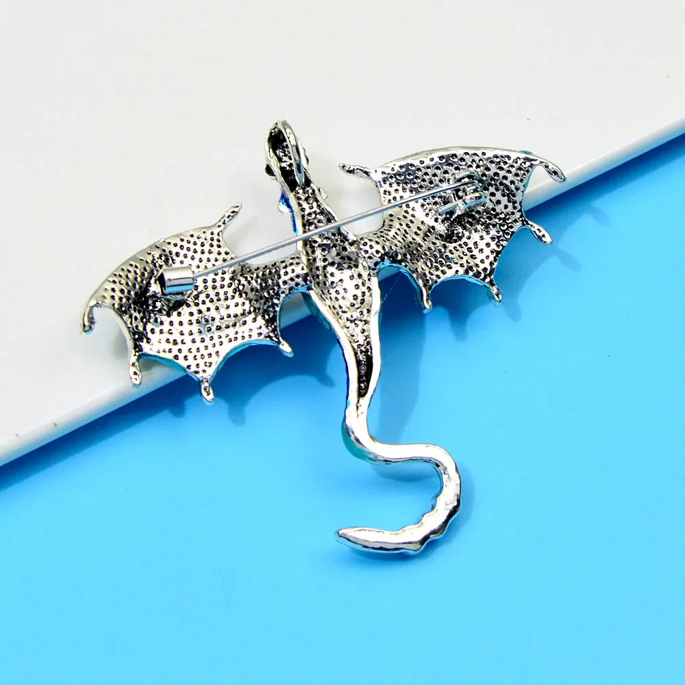 CINDY XIANG Enamel Fly Dragon Brooch Beautiful Legand Animal Pin 3 Colors Available Winter Jewelry High Quality New 2022