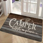 Outdoor Camping Van Welcome Mat With Cheerful Camping Van Non-slip Kitchen Bathroom Entracne Rugs Living Room Washable Carpet
