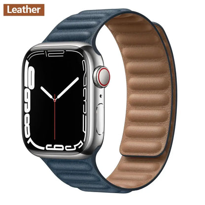 Apple Watch Magnetic Link Band, Leather or Silicone