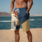 3D plaid print men's casual shorts Tropical summer simple style fashion shorts, quick-drying and comfortable close-fitting