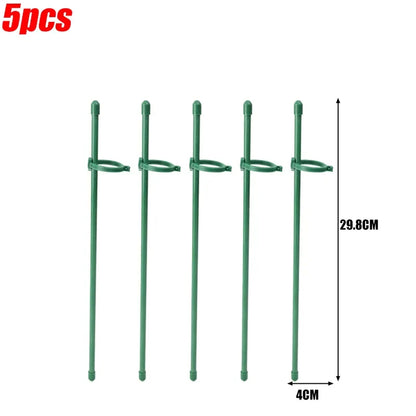Adjustable Plant Support Rod Garden Stakes Shrub Flower Stick Tomatoes Vine Orchid Stand Potted Plants Holder Pole with Clip