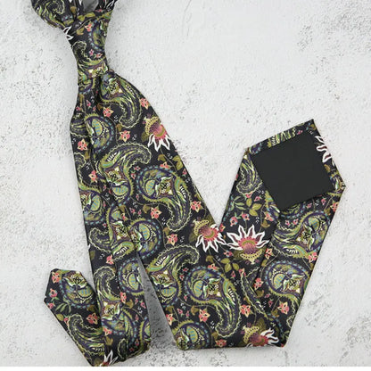 Fashion 8CM Wdith Elegant Neckties Vintage Retro Flower Printed Ties For Adult Mens Casual Daily Neckwear Wedding Party Cravate