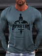 Sparta Vintage Graphic Men's Long Sleeve T-shirt for Men Clothing Casual Tops Tee Fashion 3D Full Printing Tshirt Streetwear