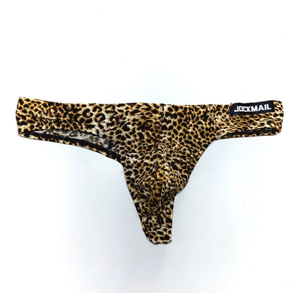 Leopard Print Sexy Men Bikini Brief Underwear Slip Hombre Calzoncillos Jockstrap Thong Men Briefs Pouch Cuecas Gay Underwear