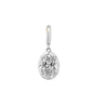 Minimalist Women's Geometric White Zircon Necklace Thin Bead Chain Pendant Non-fading for Casual Wear Birthday Gift