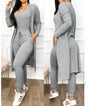 Jumpsuit & Coat Set Autumn Women Drawstring Pocket Pants Sets One