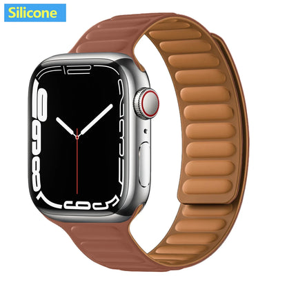 Apple Watch Magnetic Link Band, Leather or Silicone