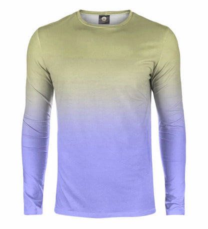 Spring and Autumn Fashion Long Sleeve Men's Abstract 3D Striped Gradient Solid Color Printing Loose Casual Hoodie