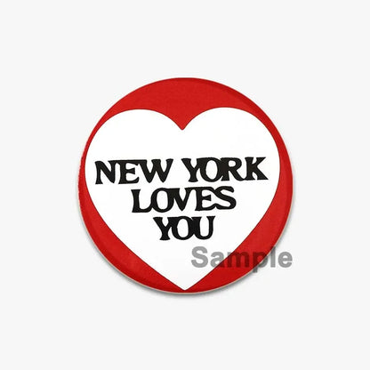 32/44/58mm Creative Round Animal Letter Pins Cartoon Character Funny