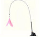 Interactive Cat Toy Handfree Cat Stick Kitten Rainbow Strips Stick Toy Suction Cup Feather Wand Pet Supplies Simulation Feather