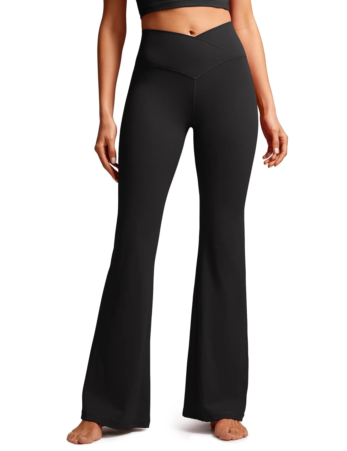 Crossover Flare Leggings for Women