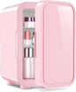 Mini Fridge, 6 Liter/8 Can 110V AC/DC Portable Thermoelectric Cooler Refrigerators for Bedroom