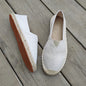 Mens Espadrilles Men Patchwork Slip on Summer Shoes Loafers Breathable Canvas Shoe Jute Wrapped Women Shoes Unisex