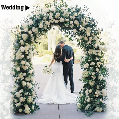 The (black) metal garden wedding arch can be freely assembled, suitable for various climbing plant parties, decorating pavilions