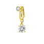 Clip On Belly Button Ring Butterfly Copper Zircon Pink Fake Belly Piercing Umbilical Navel Body Jewelry Trendy Fashion Style